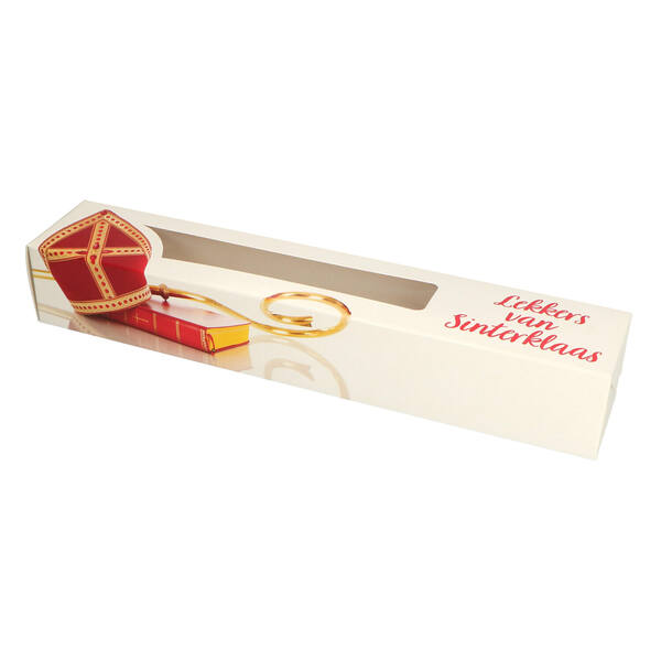 Staafkokers met venster (BV) 'Lekkers van Sinterklaas' 320x60x50 mm FSC