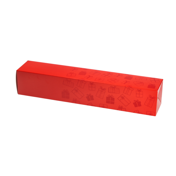 Staafkokers dessin 'rood neutraal met lak tekening' 320x60x60 mm FSC