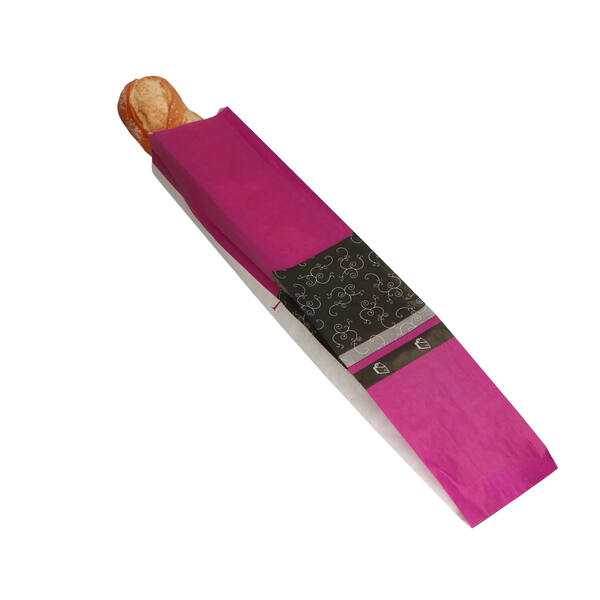 Stokbroodzakken gebleekt kraft 'dessin Fantasy' 110+2x25x580 mm