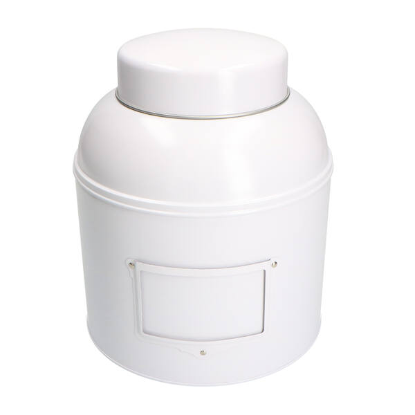 Voorraadblik rond wit ø 203x243 mm