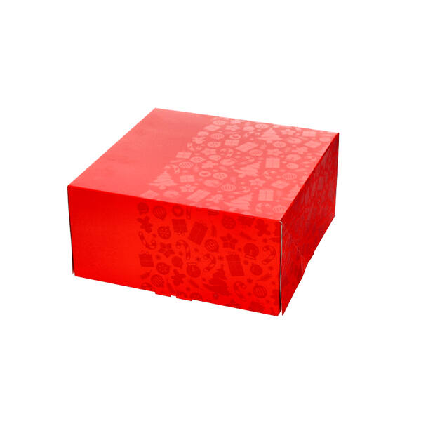Tulbanddozen dessin 'rood neutraal met lak tekening' 230x230x110 mm 6P FSC