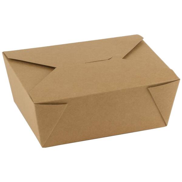Take away box FSC PLA kraft 1.300 ml 152x120x63 mm
