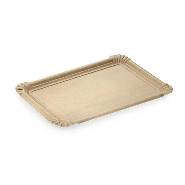 Schaal FSC kraft rechthoek met vetbarrière 13x20 cm