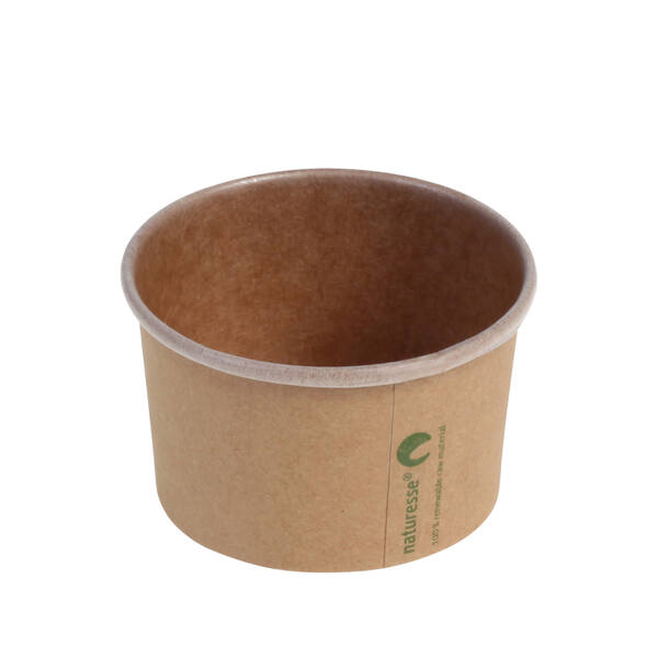 Foodcontainer FSC PLA kraft 3 oz/90 ml ø 75 mm x 45 mm hoog