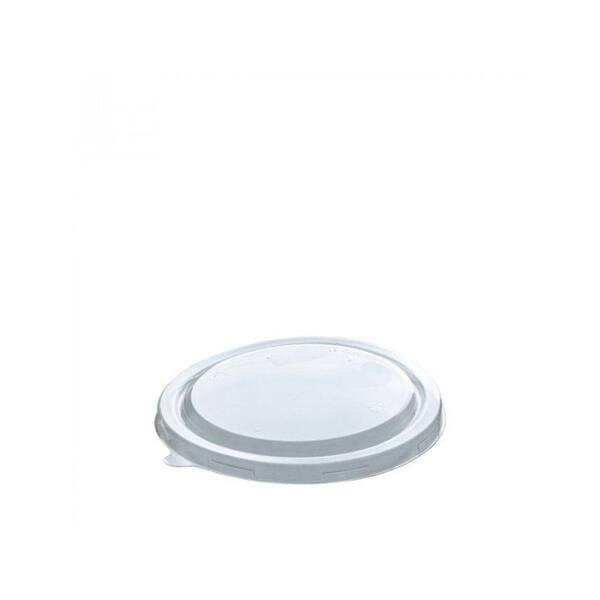 Deksels plat wit 100% RPET voor salade bowl ø 15 cm