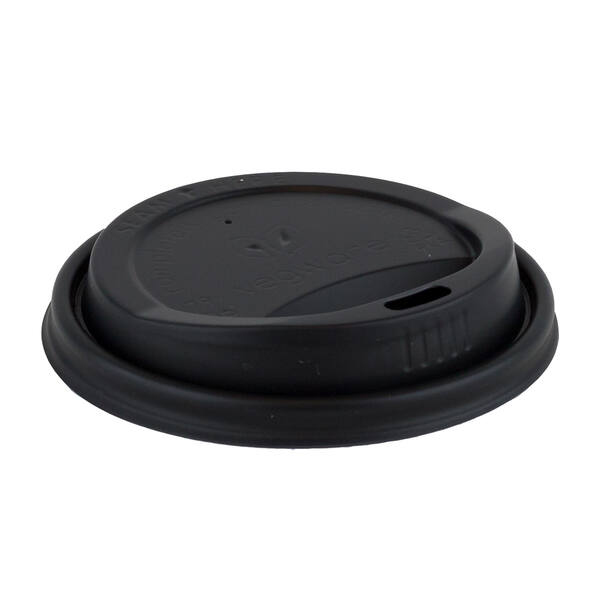 Deksels CPLA zwart ø 80 mm voor 8 oz