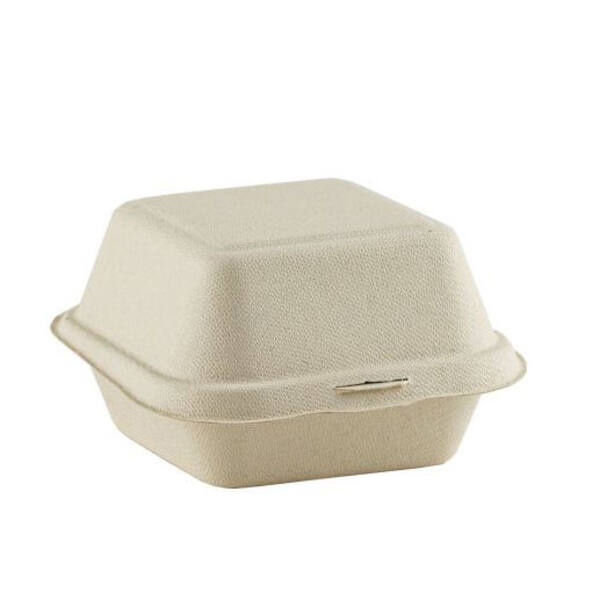 Hamburgerbox suikerriet bruin 450ml 150x150x75 mm