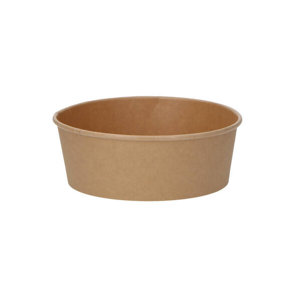 Saladebowl PLA kraft 1200 ml ø 18,5 cm x h6,5 cm FSC