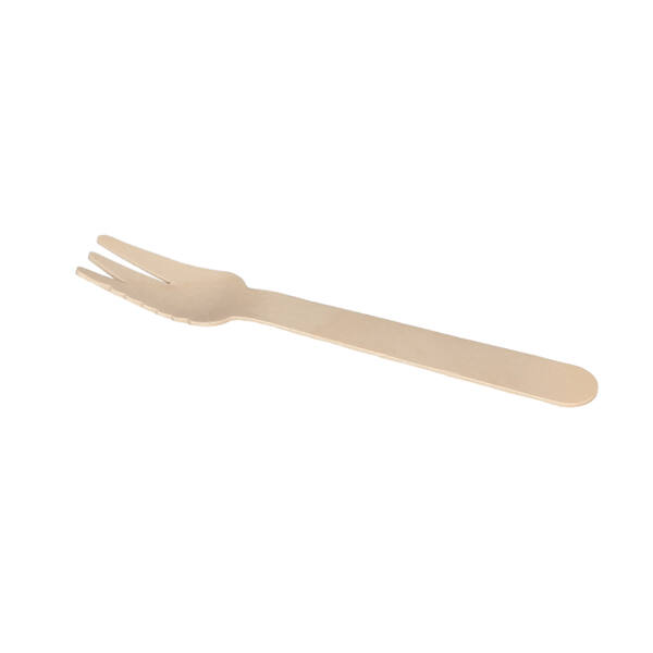 Snackvork FSC hout met snijrand 140 mm