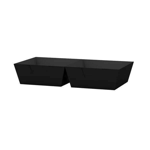 Trays 2-vaks zwart 200x110x45 mm 8P met perforatielijnen FSC