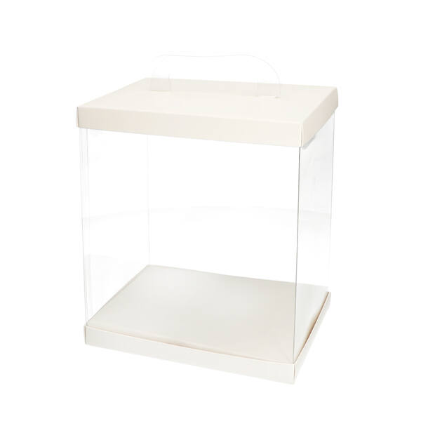 Presentatiedozen transparant/wit met bodem 190x130x230 mm