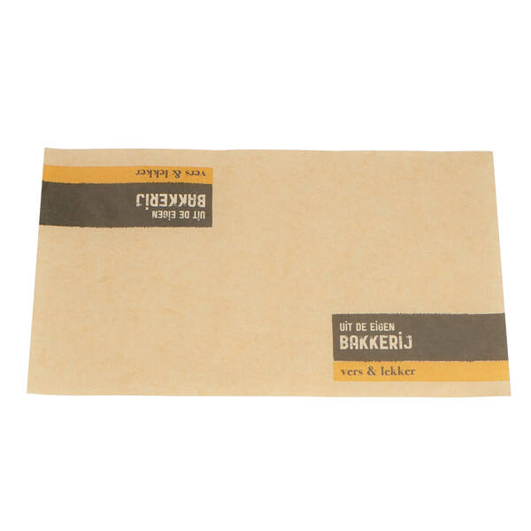 Taartranden 'Uit de Eigen Bakkerij' GLF brown ingekleurd papier 260x150 mm