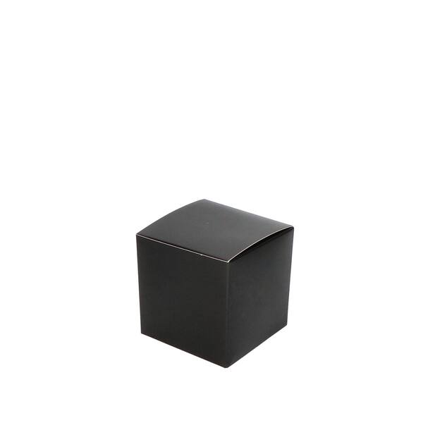 Giftbox mat zwart met klepsluiting 100x100x100 mm