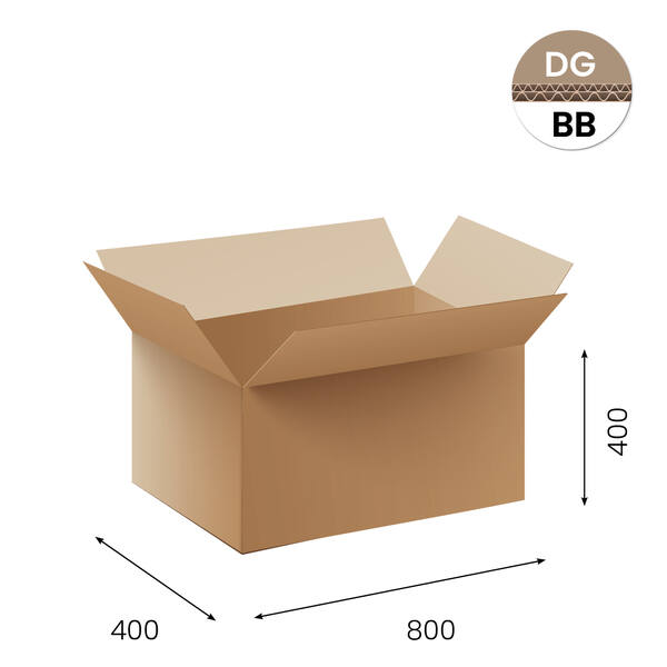 Amerikaanse vouwdozen BB golf bruin/bruin 800x400x400mm
