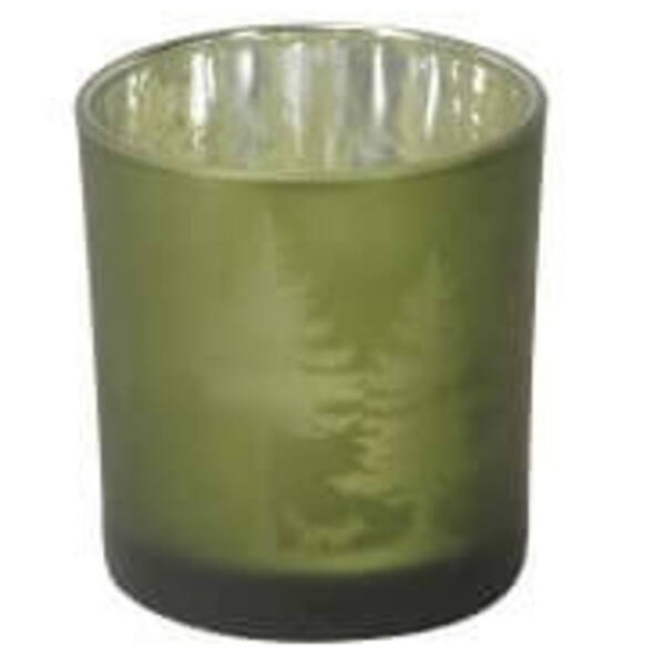 Windlicht groen boom 120x180 mm per 2 stuks