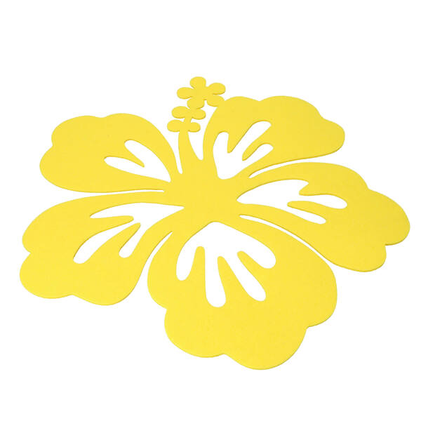 Vilten bloem geel 45 cm (23134 400 910) per 4 stuks