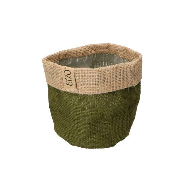 Jute zak groen plastic gevoerd 110 mm (820073) per 6 stuks
