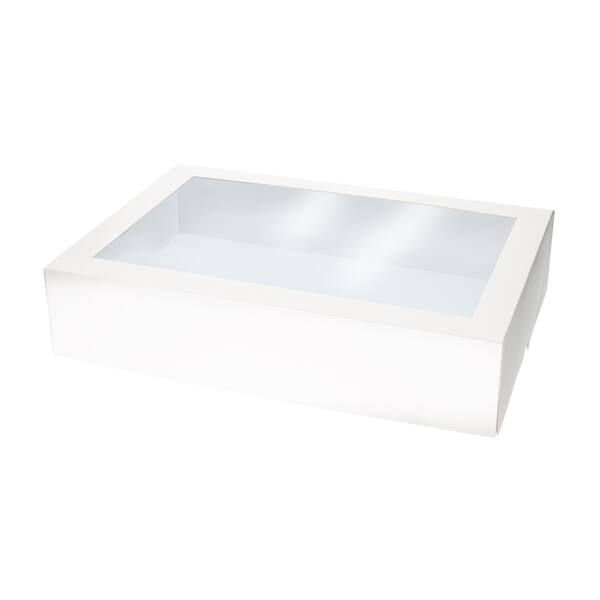 Feesttaart/cateringdozen bodem en deksel met venster (BV) 600x400x120 mm FSC