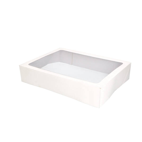 Vouwbakkendeksel met venster 340x260x70 mm 4P