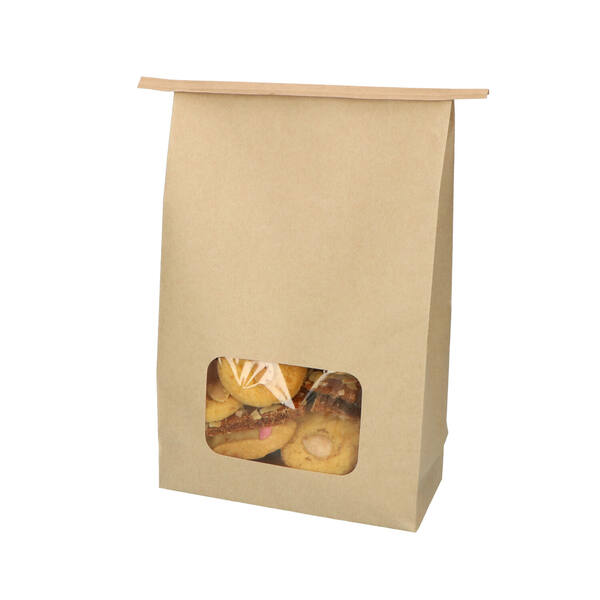 Vensterzakken Tin-Tie large bruin kraft 155x70x242 mm