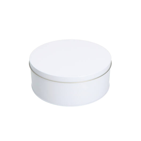 Koekblik rond wit ø 179x70 mm