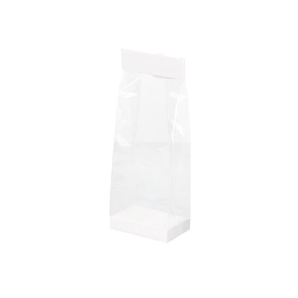 Zakken Z Bag® transparant met kartonnen inlay wit 80x50x250 mm